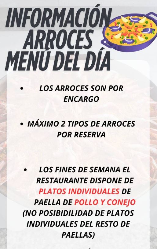 Carta de Restaurante Montemio Bori